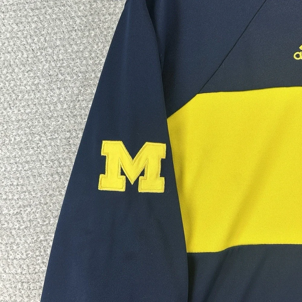 Adidas Sweatshirt Men's 2XL Blue Michigan Wolverines ClimaWarm‎ Full Zip NCAA
